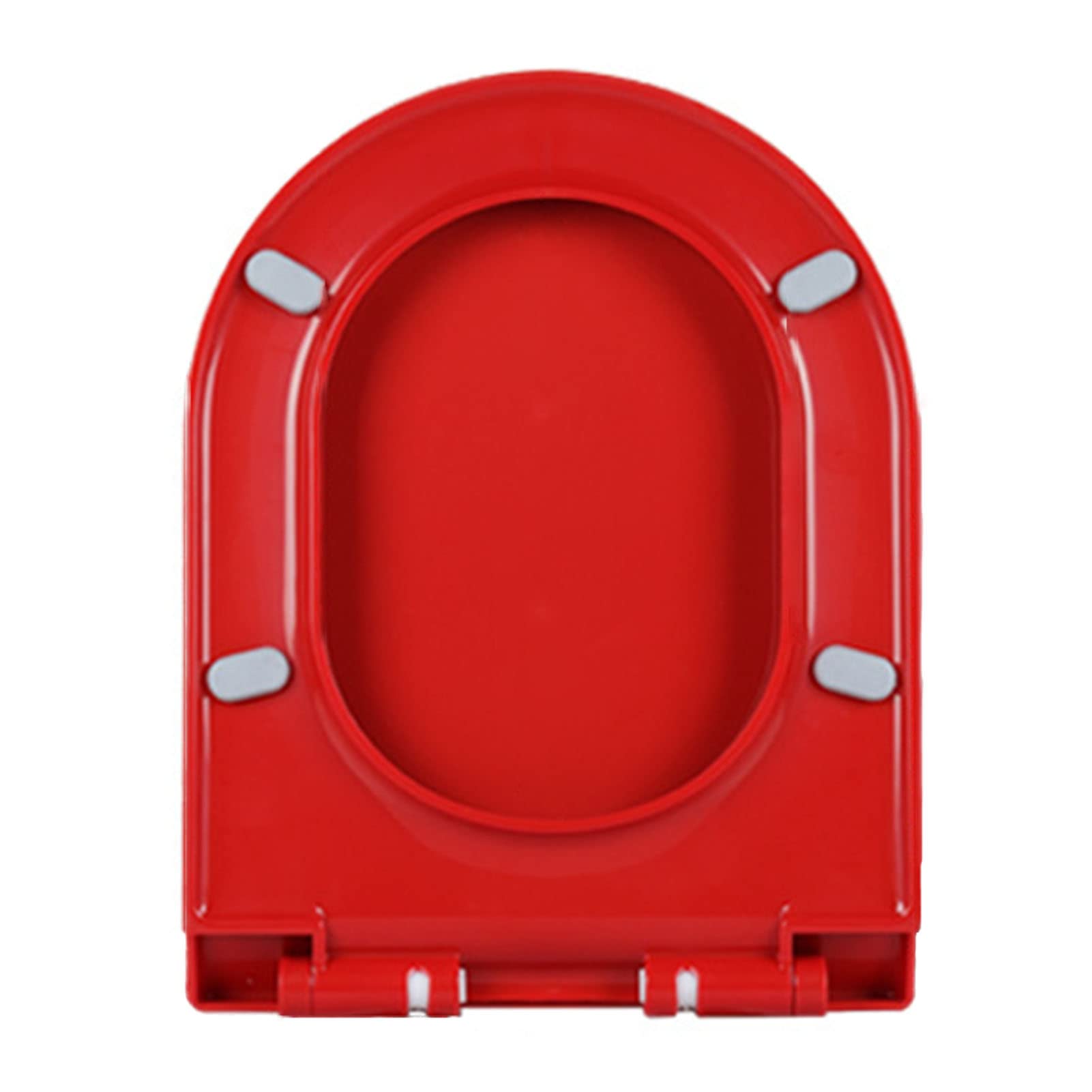 Dxpsxjl Red Slow Close Elongated Plastic Toilet Seat, Quiet, Never Come Loose Easy Quick Installation, Fits Household, Hotel, Apartment Office Bathrooms, Toilet, Plastic, Elongated, Seat, Quiet