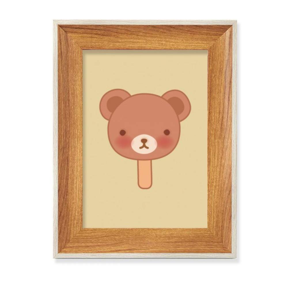 Cadre photo ours de la glace en bois déco chambre enfant table de nuit