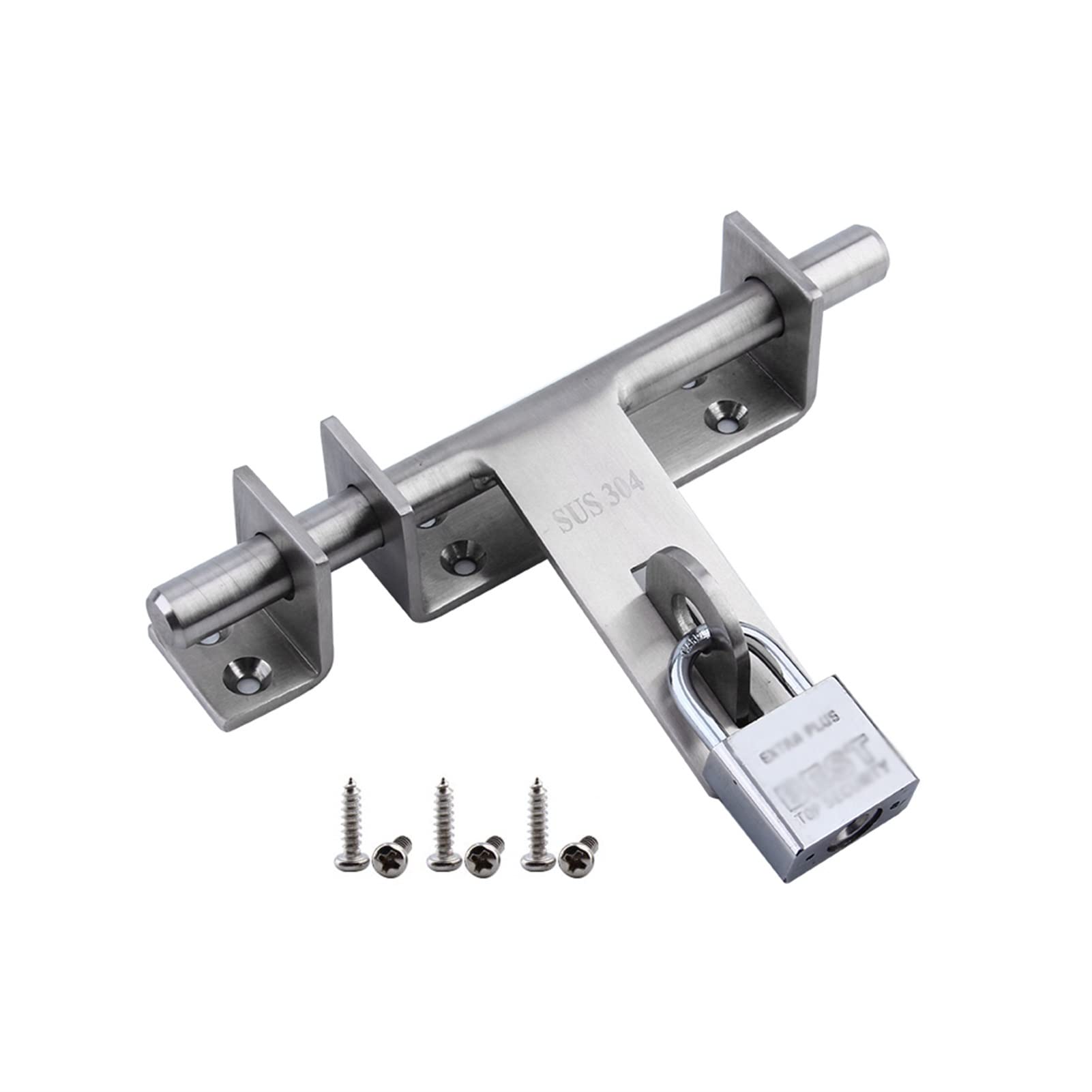 Stainless Steel Sliding Bolt Lock, Slide Bolt Lock, Stainless Steel Slid. for Doors Left Right