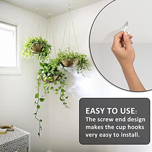 Romeda-90-Pcs-White-Ceiling-Hooks-kit-6-Sizes-Vinyl-Coated-Screw-in-Plant-Kitchen-Cup-Ceiling-Hooks-for-Hanging-12in-58in34in78in11-14in