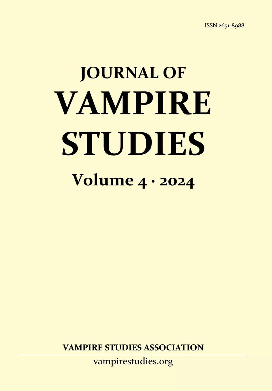 Journal of Vampire Studies: Vol. 4 (2024)