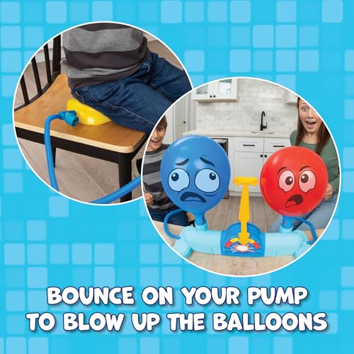 Image of Rump Race Family Game Night - Balloon Popping Battle Board Game - Party Game - The Race is On to Pop Your Opponents Balloon - Bounce Your Balloon Off - Ages 8+