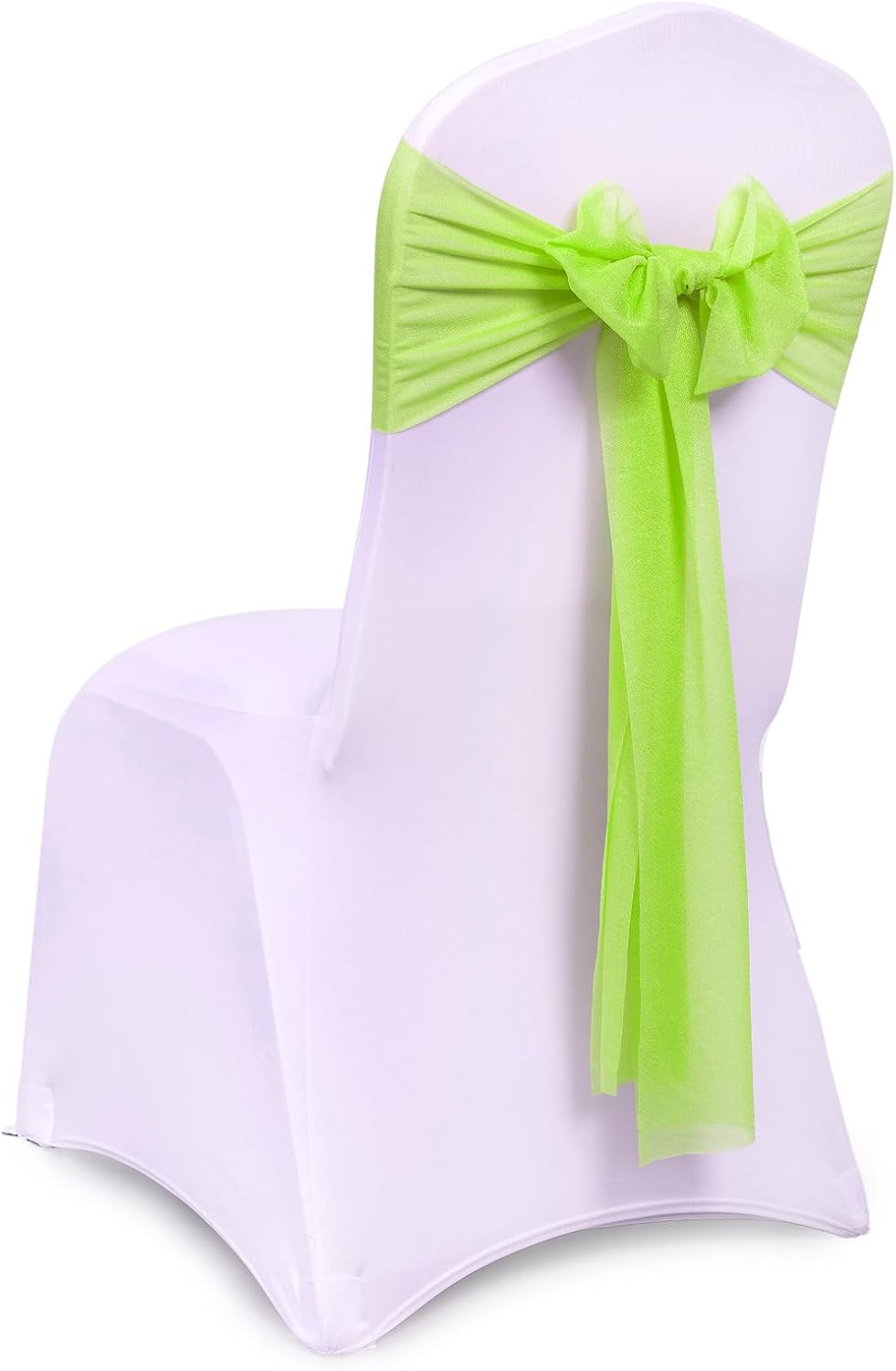 VDS Pack of 100, Dusty Rose, Sheer Chiffon Chair Sashes Bows Chair Cover Back Tie Ribbon for Wedding Birthday Baby Shower Engagement Ceremony Event Party Banquet Restaurant Dining Chair Decoration