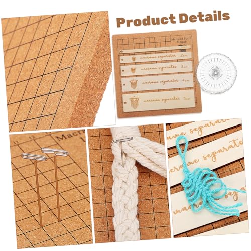 Tablero Macramé de Corcho kit completo para bordado nudos y artesanías 4