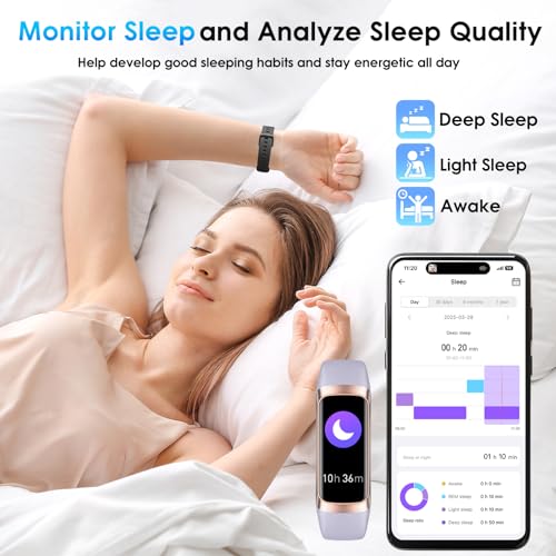 Image of Fitness Tracker - Heart Rate Blood Oxygen Blood Pressure Temp Sleep Calorie