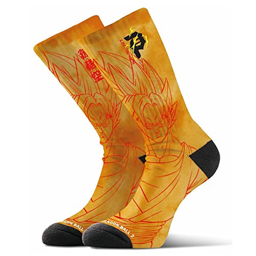 Primitive Skate x Dragon Ball Z Men's Saiyan Goku Crew Socks Orange