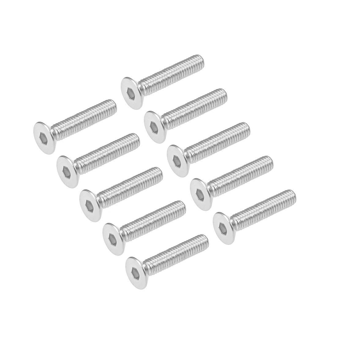 Vis à tête plate hexagonale M6x30 pour éliminer la rouille, visserie inox 304 anti-corrosion