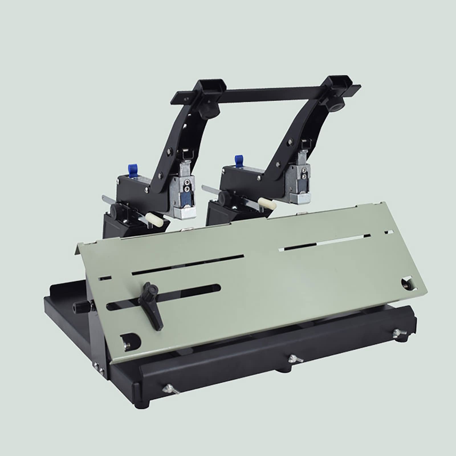 Manueller Sattelhefter, A3-Desktop-Doppelkopfhefter, Hochleistungs-Flach-/Sattelhefter, verdickter großer arbeitssparender Hefter, Bindestärke 60 Blatt, für Büro und Zuhause