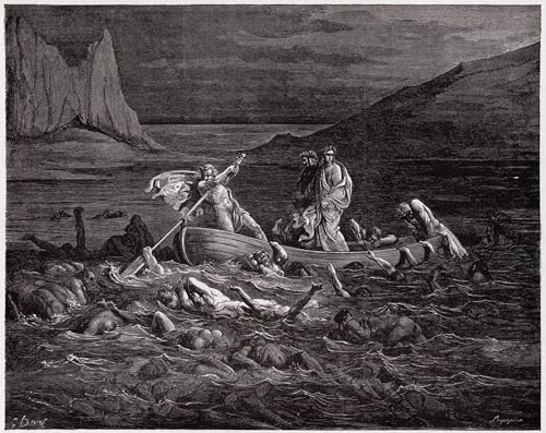 Illustration Gustave Doré en grande affiche sur toile pour salon