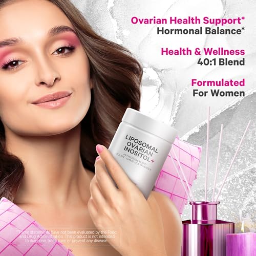 Codeage Liposomal Ovarian Inositol+ Supplement - Myo-Inositol & D-Chiro-Inositol 40:1 Blend, Folate 5-MTHF, CoQ10, Pomegranate & Wild Blueberry, Liposomal Delivery, Non-GMO, Gluten-Free - 120 Capsules - Thumbnail 4