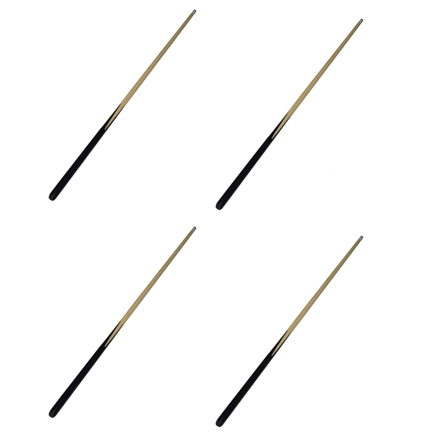 Fegtrty Lot De 4 Queues De Billard En Bois D’érable – 145 Cm, Noires – Accessoires De Billard Pour Joueurs Et Loisirs