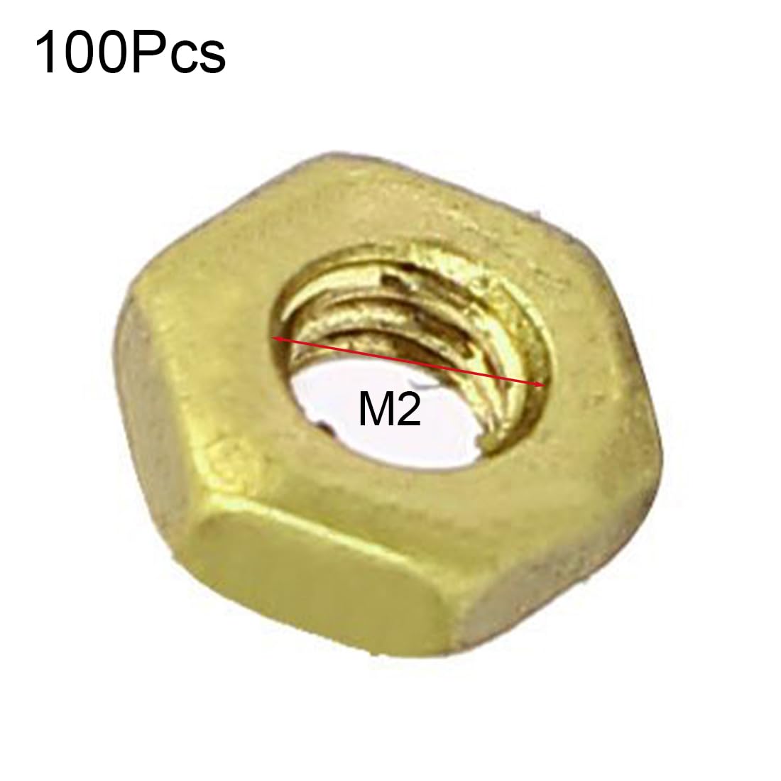 TA-VIGOR 100Pcs Hex Nuts, M2 Self Locking Nuts - Image 2