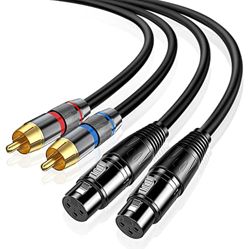 Cable dual XLR a RCA de 5 pies cable de interconexion audio 3