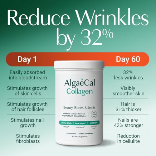 Image of ALGAECAL Collagen Peptides, FORTIBONE, FORTIGEL, VERISOL, UC-II 3 Pack | 4 clinically supported collagen powders for stronger bones, healthier joints, smoother skin, thicker hair and tougher nails.