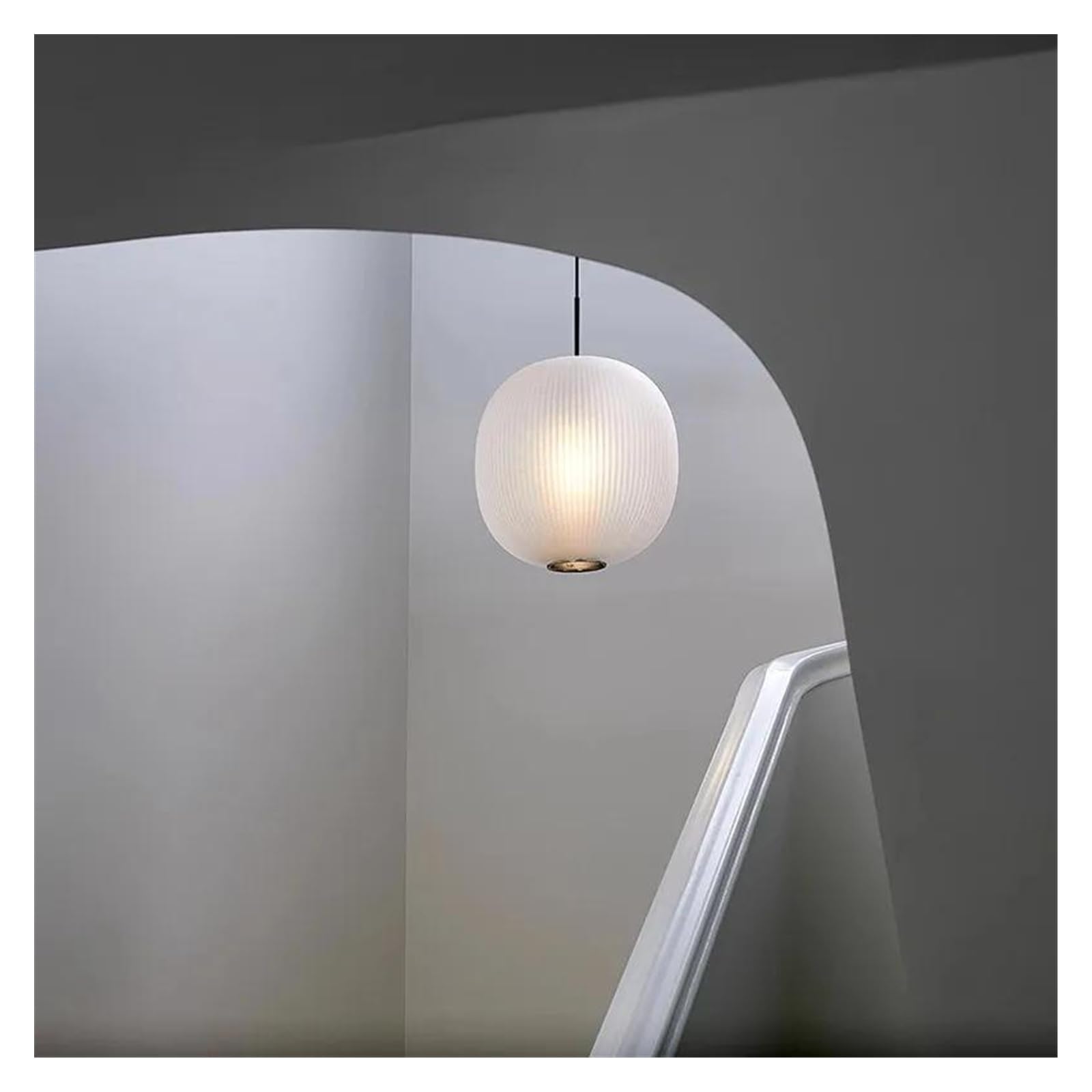 Suspension en verre dépoli LED restaurant lustre moderne blanc chaud D24CM