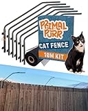 Cat Fence Outdoor Barrier - Top of Fence Height Extender Solution for Pets - Wall Topper – Invisible Solution for Small Dogs - Cat proofing Fence Extension - Catio (10m / 33ft)