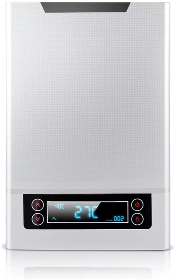 18KW Electric Water Heater Instant Hot Water Heater with Digital Temperature Display for Kitchen, Bathroom, Bathtub, White