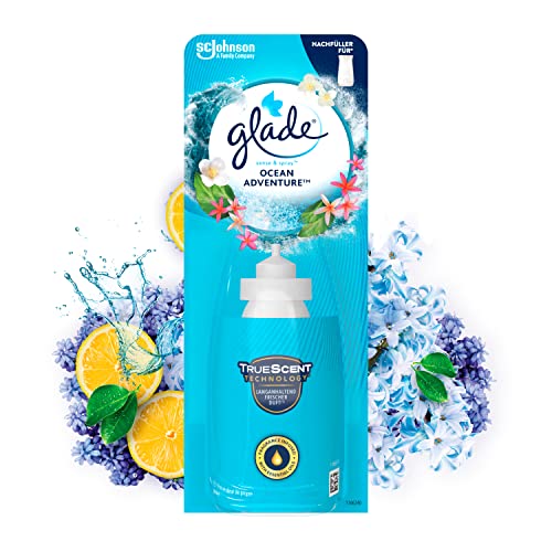 Glade (Brise) Sense & Spray Nachfüller, automatisches Duftspray mit Bewegungssensor, Lufterfrischer, Ocean Adventure, 1er Pack (1 x 18 ml)