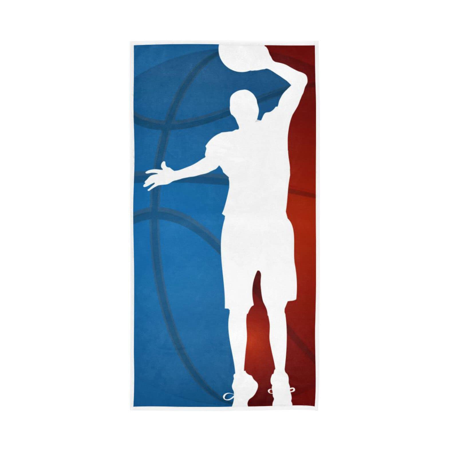 HUYGD Basketball Boy Kitchen Hand Towel Absorbent, 15 x 30 Inches Soft Hand Towel, Printed Hand Towels