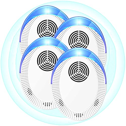 4 Pack Ultrasonic Pest Repeller, Spider Repellent...