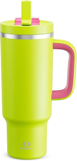 40 oz Tumbler with Handle and Straw: Stainless&hellip;