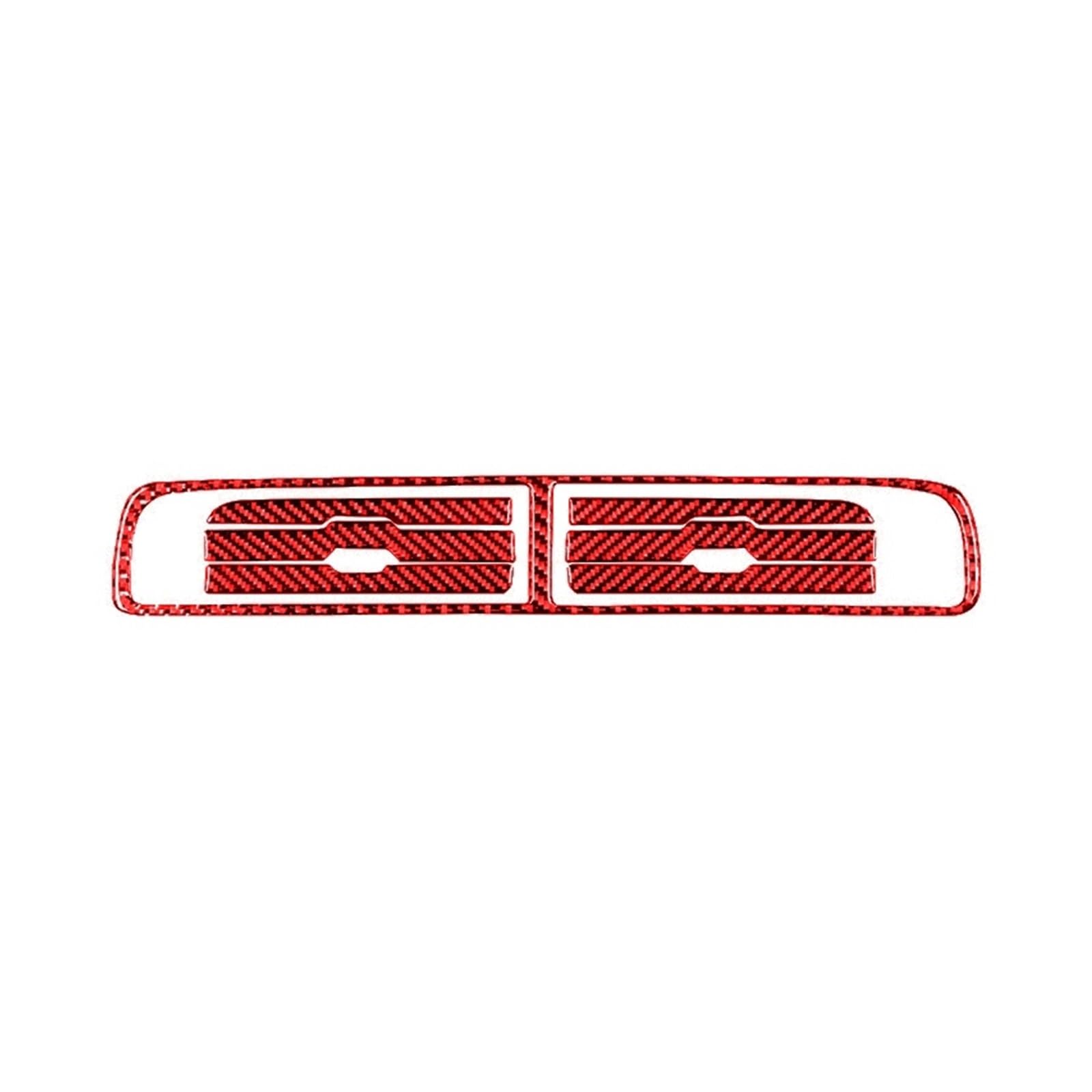 Cover Trim Car Interior Real Carbon Fiber for Chevrolet for Camaro 2010-2015 Interior Car Central Air Outlet Decoration Frame Trim Cover Sticker Accessories Cover Trim(2010-2011(Red))
