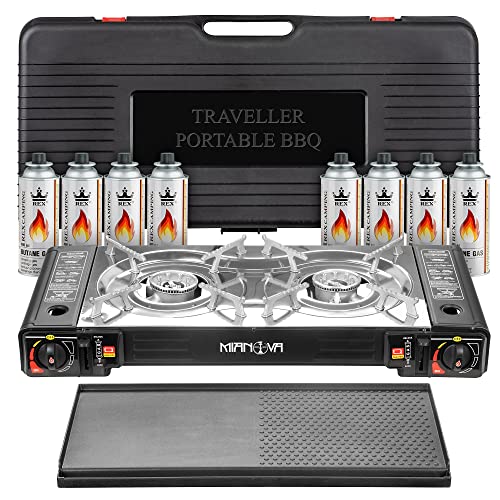 Taffstyle Doppelgaskocher Doppel Gas Campingkocher 4,4 KW 2 flammig...