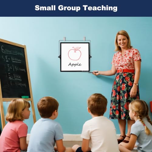 Image of TSJ OFFICE Small White Board - 10 X 10 Inches Black Framed Dry Erase Board