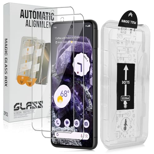 LiiLaa Schutzfolie für Google Pixel 8 für Panzerglas [Auto-Installation] [Full Screen] 9H Härte Gehärtete Glas Displayfolie Kratzfest Schutzglas Anti-Fingerabdruck 2 Stück