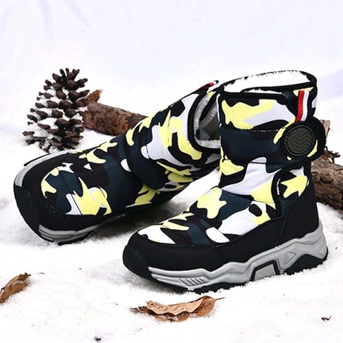 Boys Girls Snow Boots Waterproof Lightweight Warm Children's Winter Boots - Outdoor Non-Slip Hiking Boots - Comfortable Lining - Non-Slip Sole -4