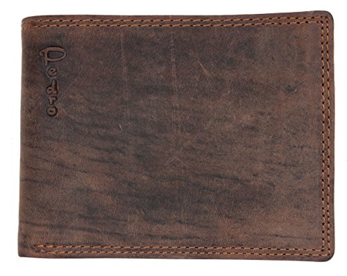 Portefeuille homme en cuir Pedro résistant aux rayures marron