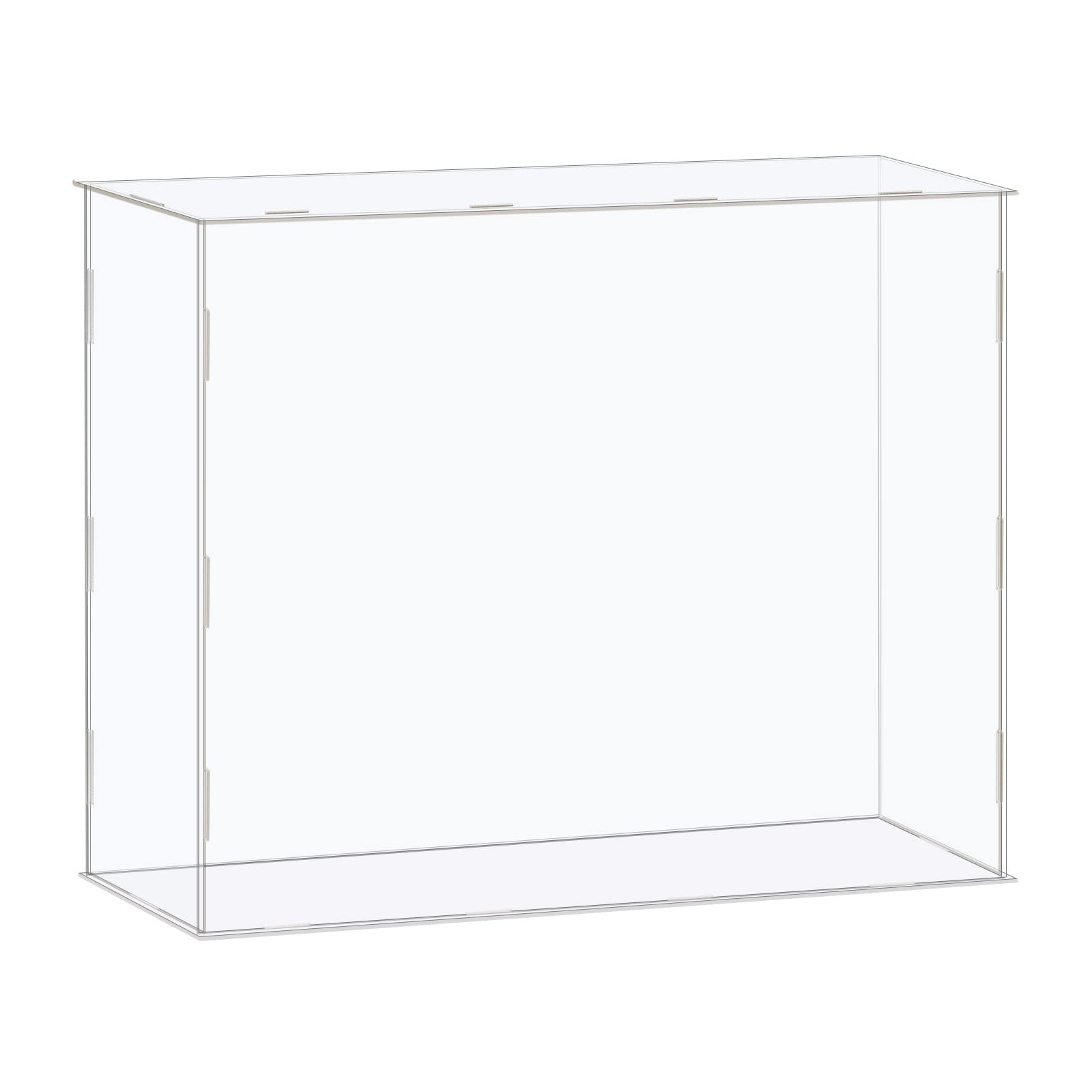 Muiltvoe Acrylic Display Case Box Clear Dustproof Protection Showcase 11x11x36cm for Collectibles Display