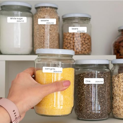 Label Maker Tape for Phomemo D30 Label Printer, 12 x 40 mm, 180 Pcs/Roll, 6 Rolls White Sticker Thermal Paper Self-Adhesive Waterproof Label Tape for Home Office Use image 4