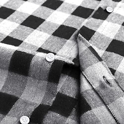 Image of Betusline Boy and Men Button Down Plaid Shirt