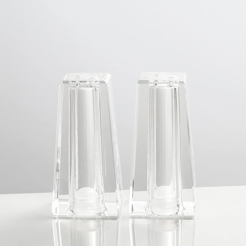 Juego de salero y pimentero, diseño recargable, coctelera de condimentos de cristal, decoración de cocina para mesa de cocina, caravana, cena, barbacoa de camping (juego de 2)