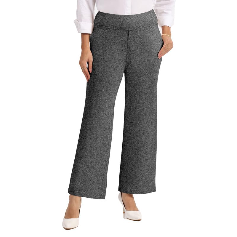 Work-to-Wine Twill Flare Pants | Twill Pattern | Cotton Pants | Breathable and Stretchy