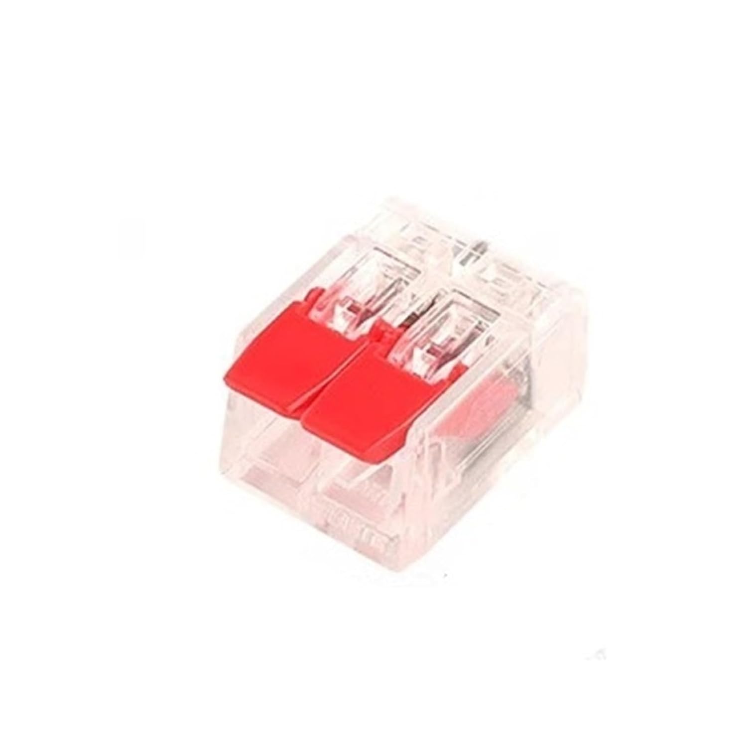 Universal Compact Wiring Splicing Conector Quick Wiring Terminal Block Set 25/75/76/90PCS Red Lever Compact Copper Conductor Push-in Electric Cable Wire Connector Kit(413R 25PCS)