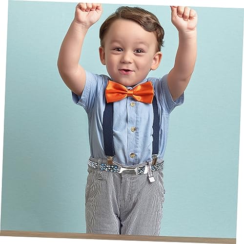 Beaupretty 4 pcs Elastic Waist Belts with Buckle for Boys and Stretchy Dress Belts for Lightweight Comfortable Waistband Accessories Star Brown Designs4