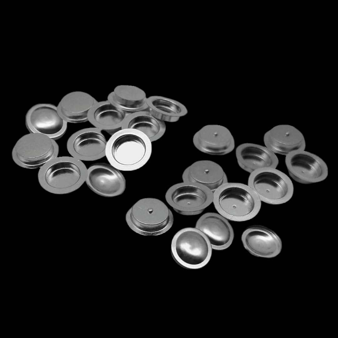 100PCS Differential Thermal Sample Dishes Crucibles, Lab DTA Crucibles, Aluminum/Alumina Ceramic/DSC/Thermal Analysis/Thermogravimetric Crucible (100, 8 * 2.1mm, Type-Diameter*Height)