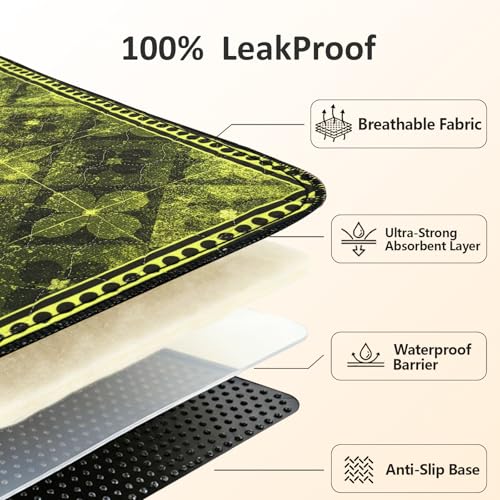 Washable Pee Pads for Dogs, Reusable Puppy Potty Training Pads, Ultra-Absorbent Thick Waterproof Leak-Proof Non-Slip Pads & Mat for Crate, Playpen, Floor, Whelping & Housebreaking , 1 Pack 72"x72" by Verdasun - Image 7