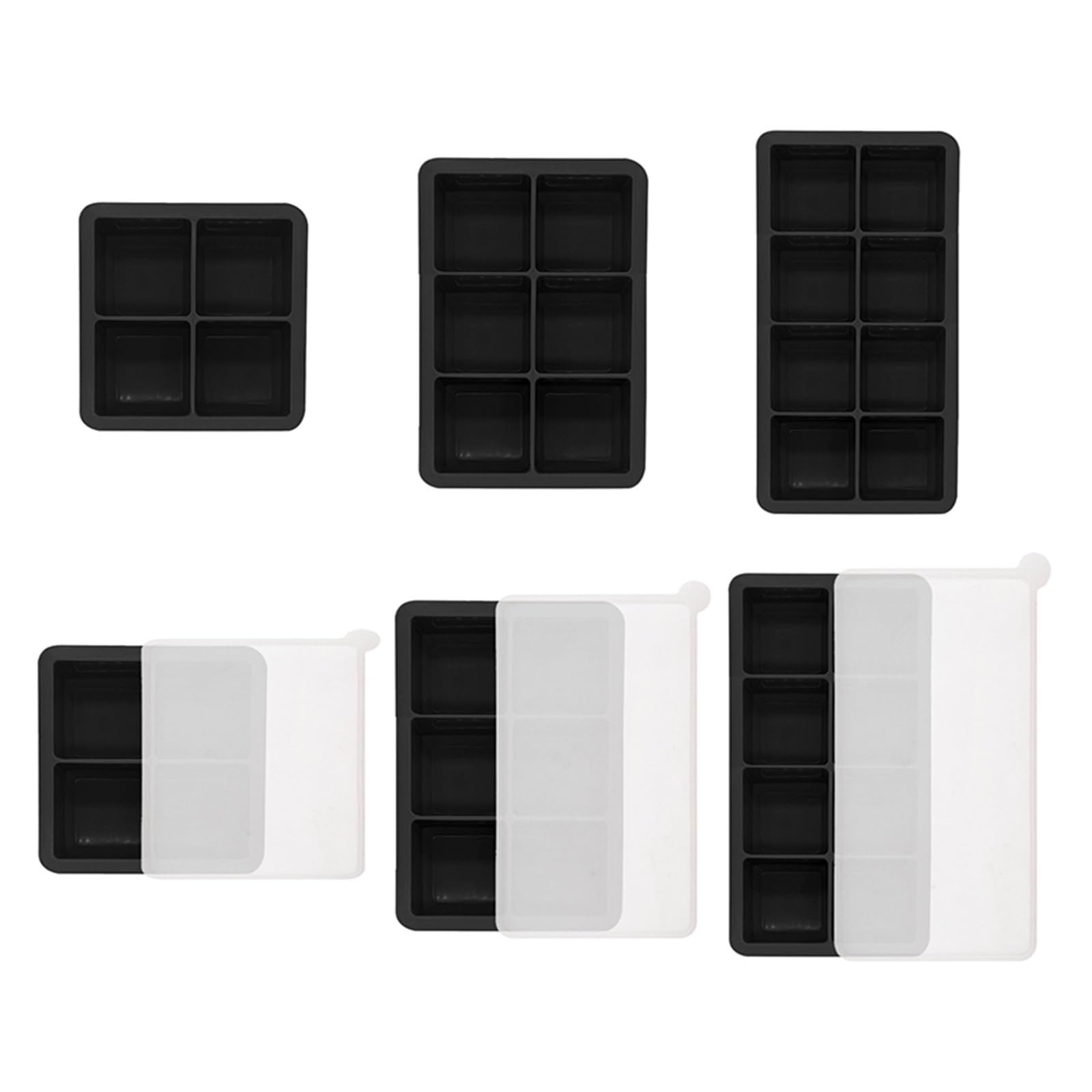 Vassoio per cubetti di Ghiaccio Silicone 4/6/8/15 Griglie Vassoio per Ghiaccio Stampo per Ghiaccio Stampo per Uso Alimentare Stampo Quadrato Fai da Te Bar Pub Enoteca Vassoio per Ghiaccio (Color : 6