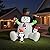 7 FT Inflatable Christma Decorations, Inflatable Snowman with Penguins, Christmas Blow Ups Yard Decorations with Colorful LED Lights, Christmas Inflatables for Garden Lawn Xmas Holiday