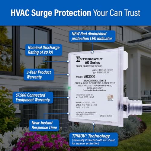 Image of Intermatic AG3000 HVAC Surge Protective Device, 120 /240 VAC