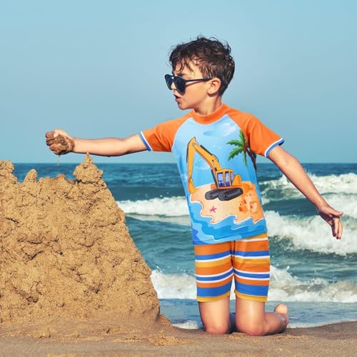 Image of Kids Swimsuit Boys Two Pieces Shark Swimsuit Toddler Rash Guard and Trunk