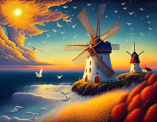 Poster sur toile mouettes SERENDIPITP déco murale mer sans cadre 58x90