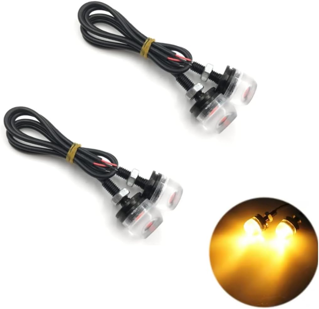 Amazon | 【Deepa】バイク ウインカー LED 極小 高輝度 ミニ ナノ 小型 M6 汎用 4個セット アンバー オレンジ ...