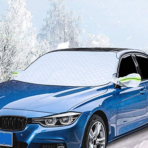 Preisvergleich Produktbild Craznick Autoscheibenabdeckung Winter Frontscheibenabdeckung Auto Scheibenabdeckung Windschutzscheibe Frostschutzfolie Frontscheibe Frostabdeckung Scheibenfrostschutz gegen Schnee, EIS, Frost