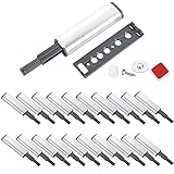 MARNER 20 Pack Magnetic Push Latches for Cabinet, Push to Open Door Latch - Heavy Duty Push Release Catches Kitchen Drawer Pop Out Latch, Gray