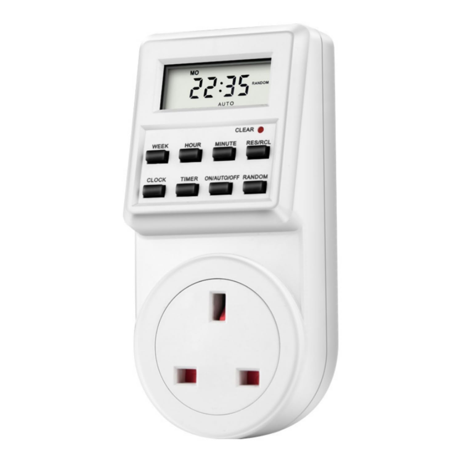 UK Plug Digital Weekly Programmable Electrical Wall Plug-in Power Socket Timer Switch Outlet Time Clock 230V 110V AC