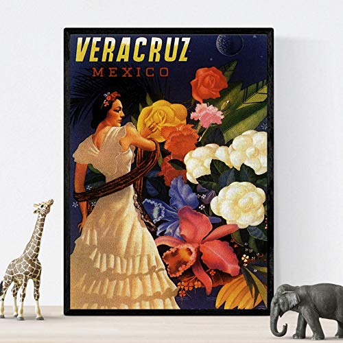 Nacnic Vintage Poster Poster Veracruz, Mexico. A3 size, 42L x 29.7W cm - Image 3